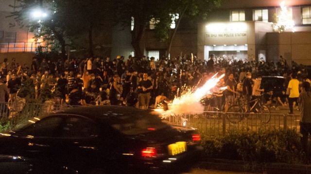 In Video: Hong Kong Protesters Shot At With Fireworks In Drive-By