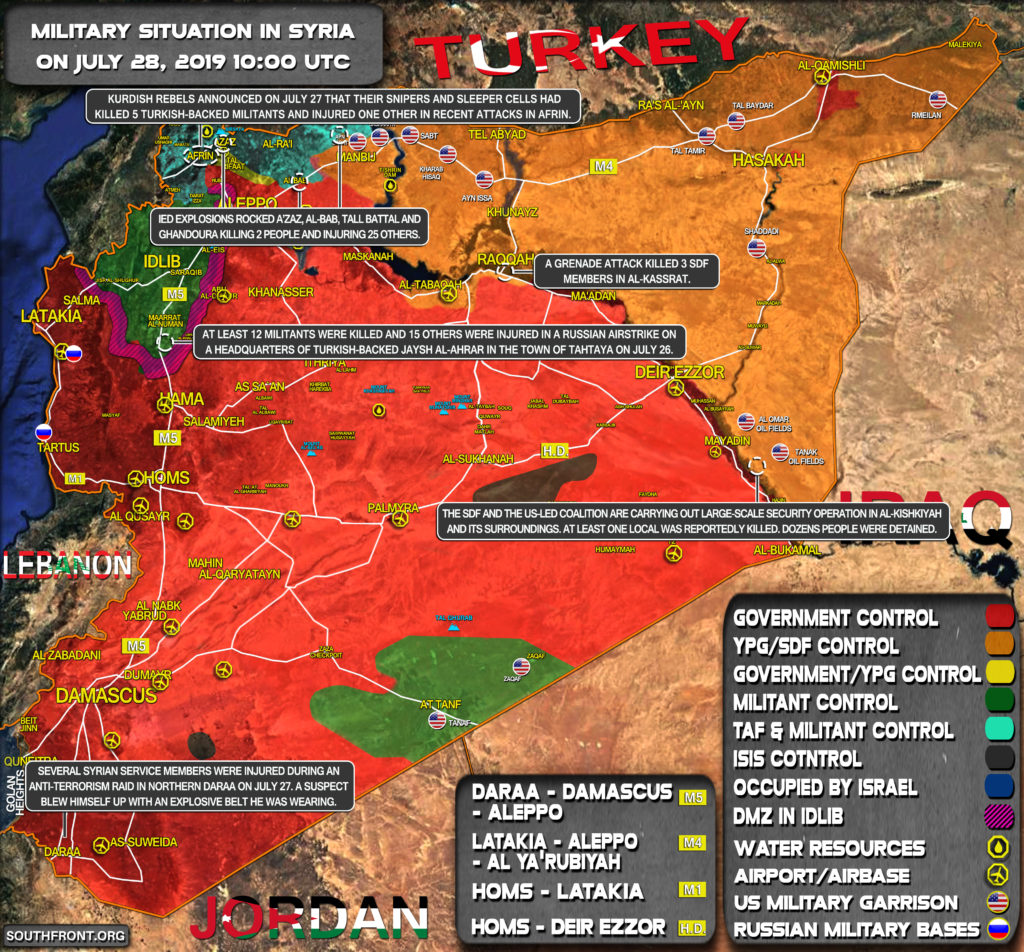 Military Situation In Syria On July 28, 2019 (Map Update)
