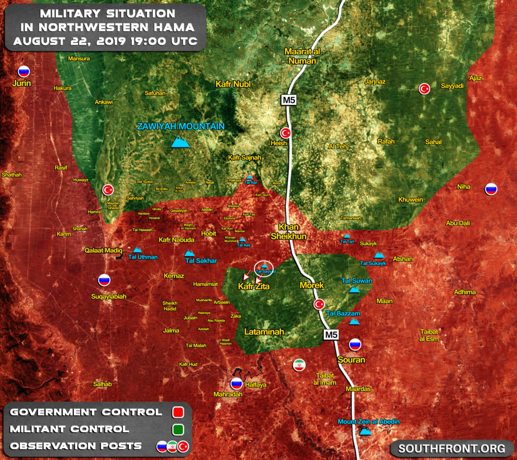 Map Update: Government Forces Advance On Kafr Zita Following Liberation Of Khan Shaykhun