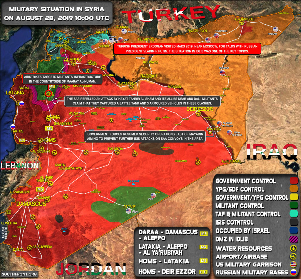 Military Situation In Syria On August 28, 2019 (Map Update)