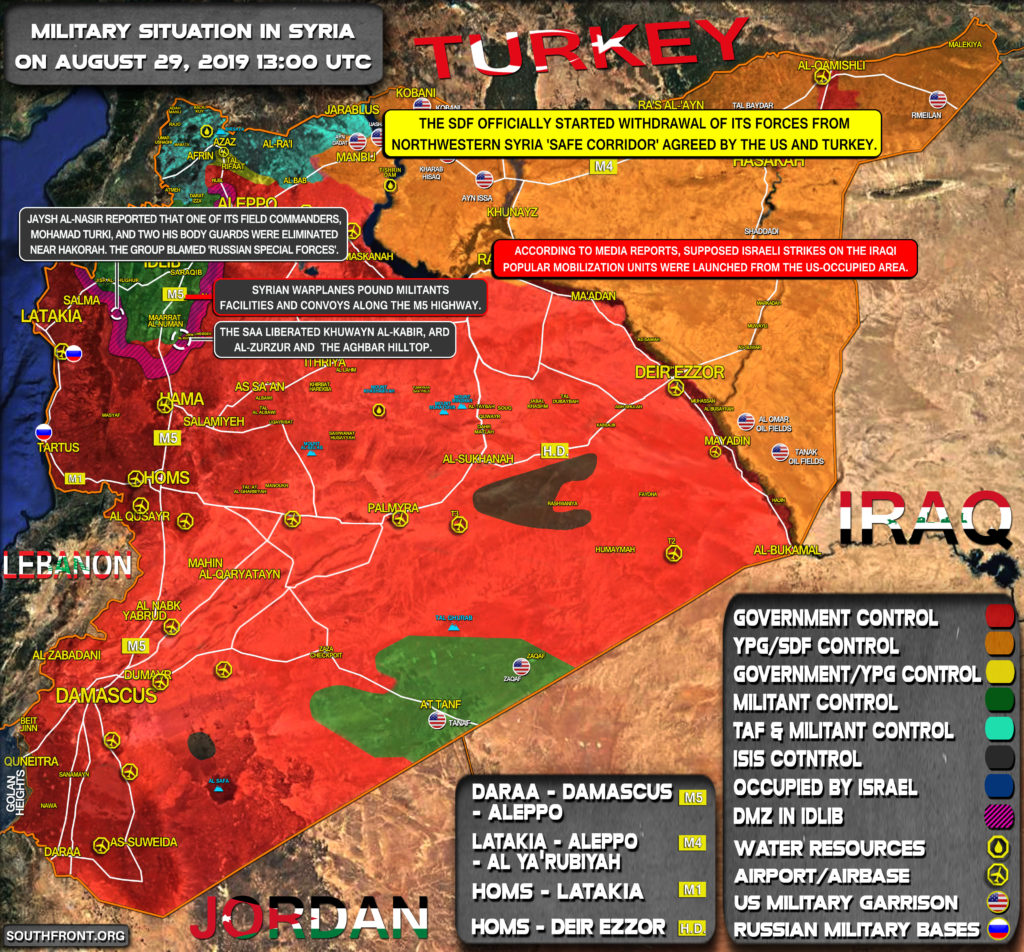 Military Situation In Syria On August 29, 2019 (Map Update)