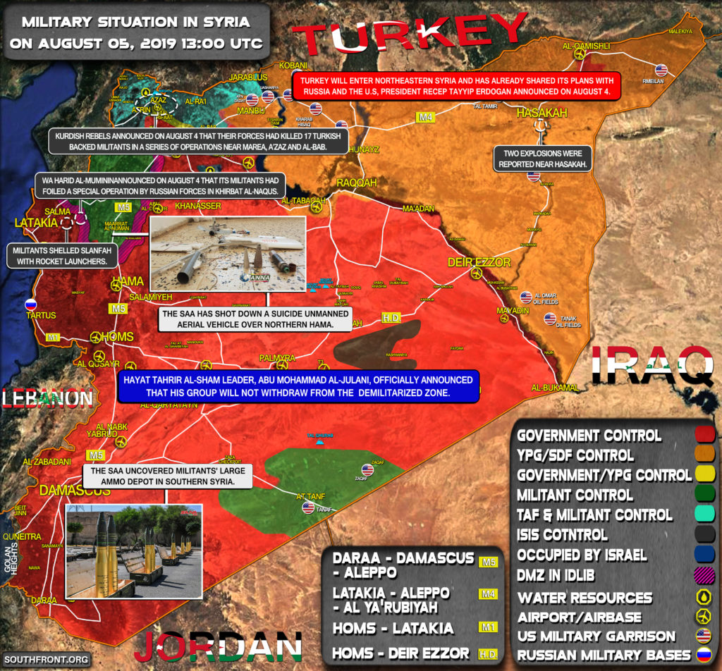 Military Situation In Syria On August 5, 2019 (Map Update)