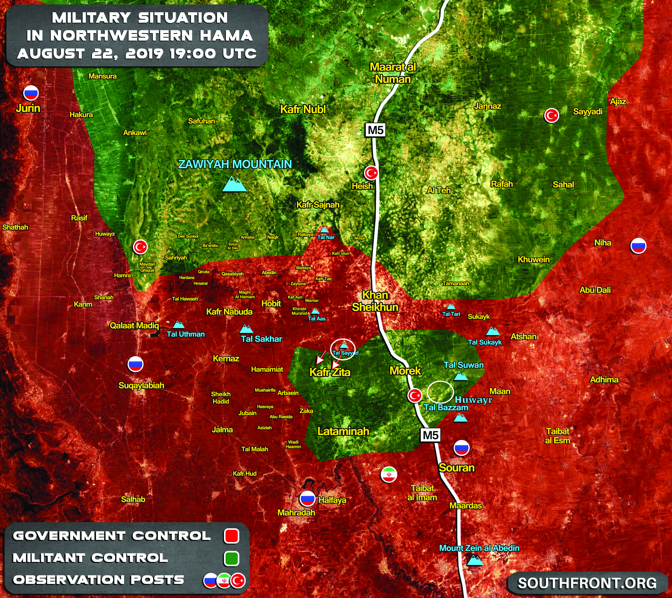 Syrian Army Captures Key Hills East Of Turkish Post In Northern Hama