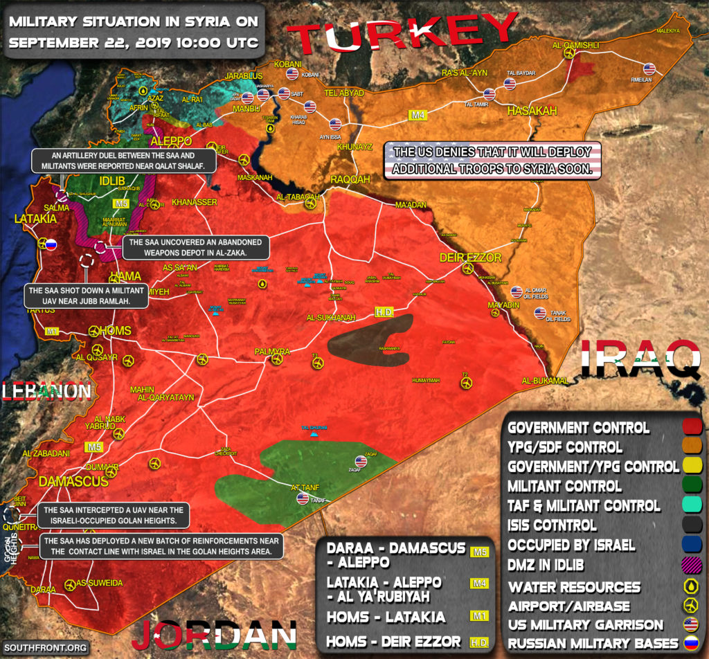 Military Situation In Syria On September 22, 2019 (Map Update)