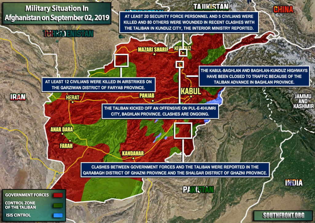 Military Situation In Afghanistan On September 2, 2019 (Map Update)