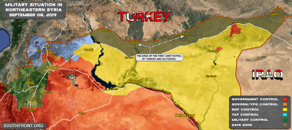Map Update: Turkish And US Forces Carry Out Joint Patrol In Northeastern Syria