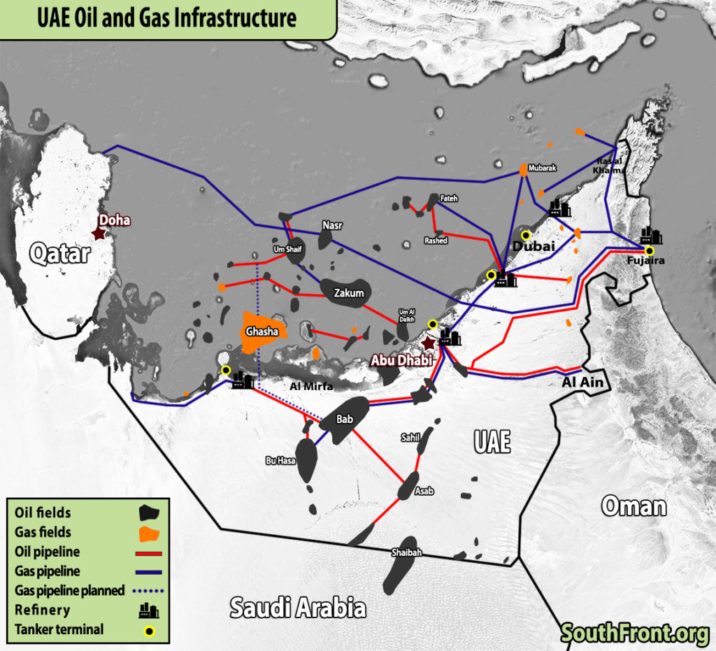 United Arab Emirates's Oil And Gas Infrastructure (Map Update)