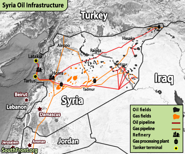 Syria's Oil And Gas Infrastructure (Map Update)