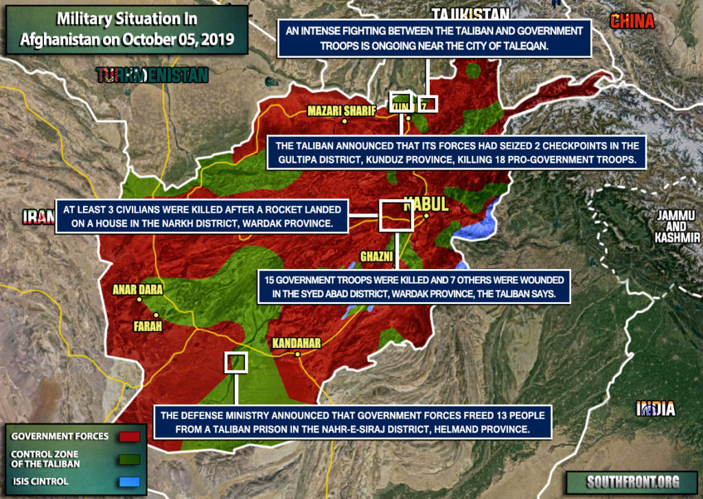 Military Situation In Afghanistan On October 5, 2019 (Map Update)