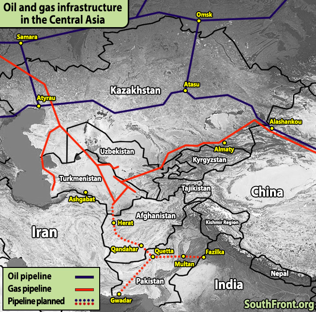 Oil And Gas Infrastructure In Central Asia (Map Update)