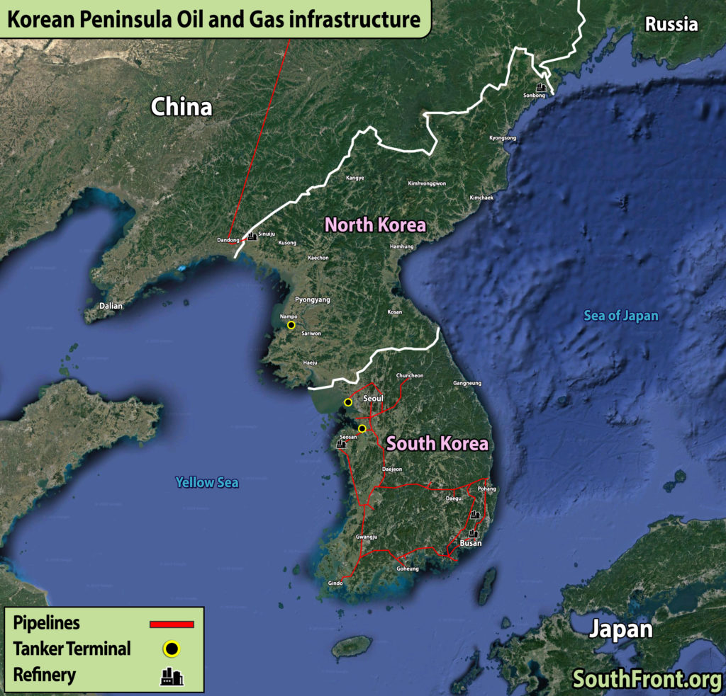 Korean Peninsula Oil And Gas Infrastructure (Map Update)