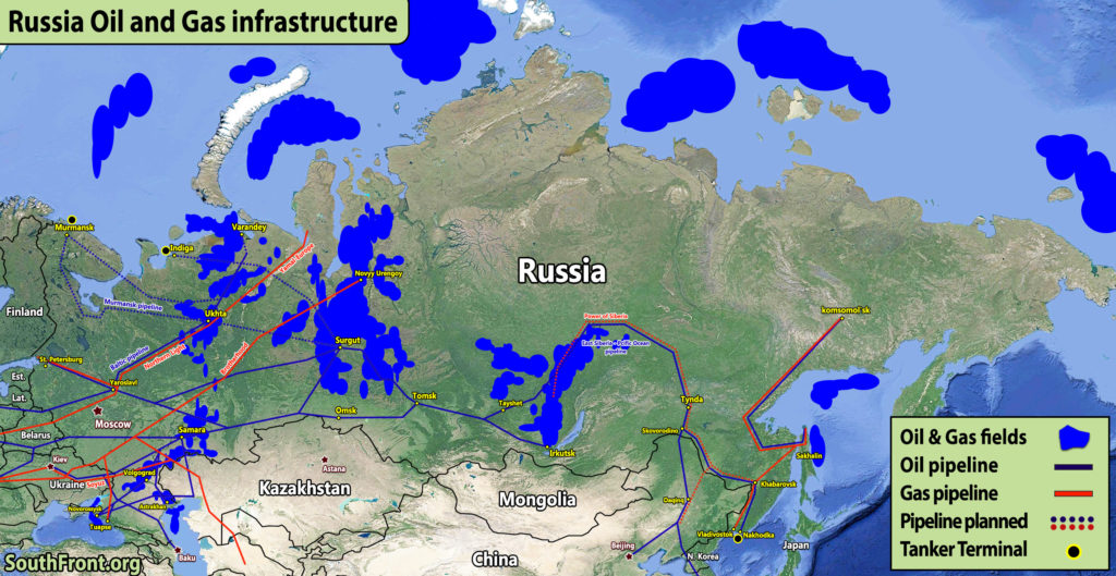 Russian Oil And Gas Infrastructure (Map Update)