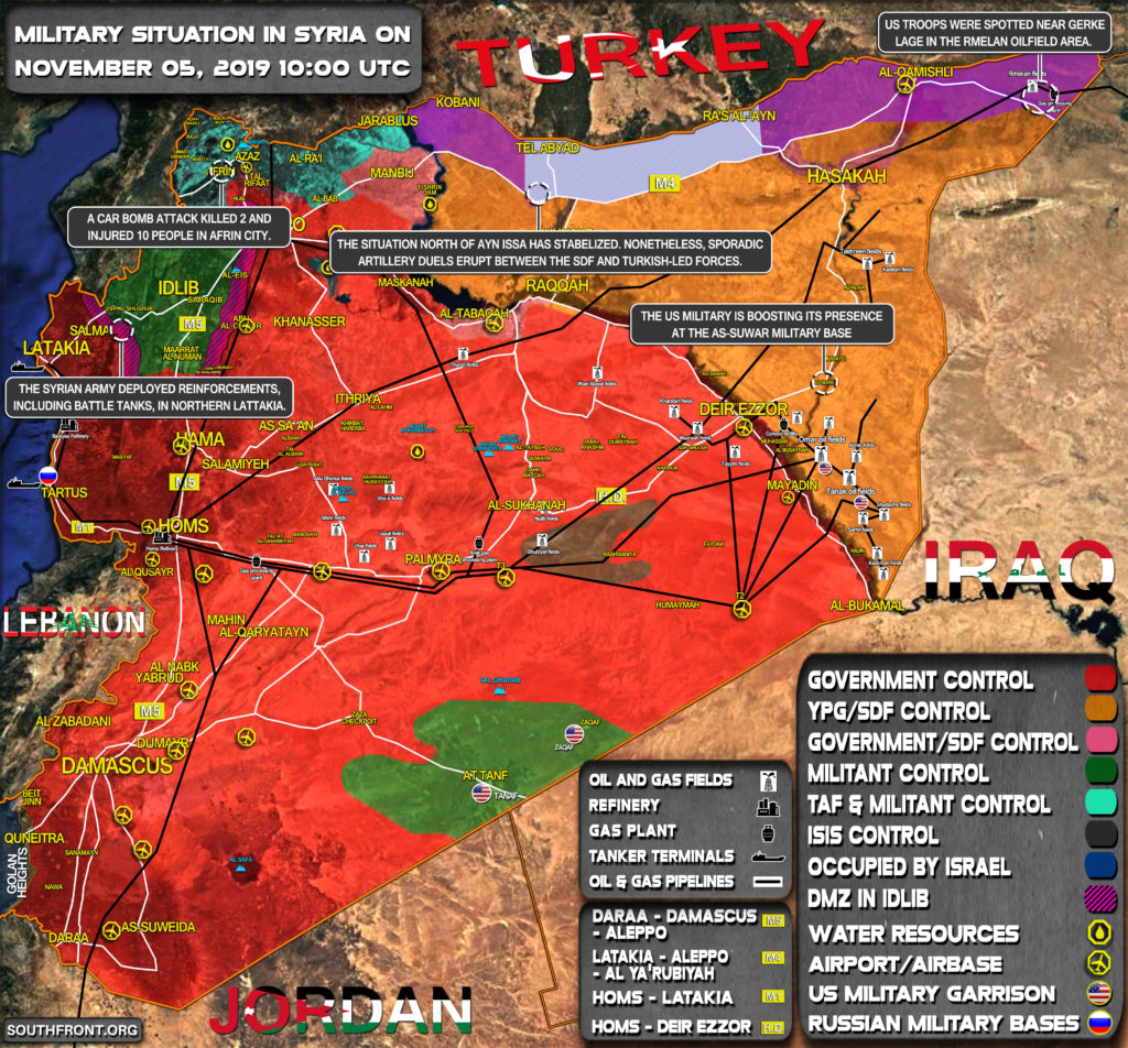 Military Situation In Syria On November 5, 2019 (Map Update)