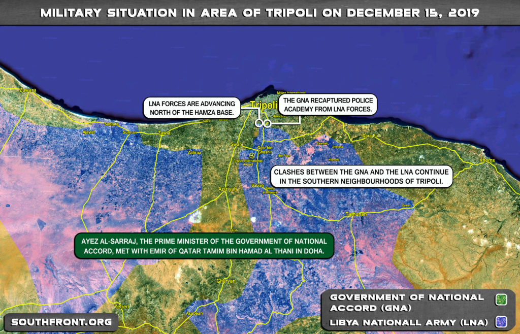 Military Situation Around Libya's Tripoli On December 15, 2019 (Map Update)