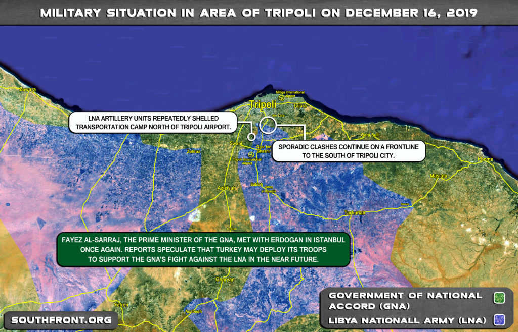 Military Situation Around Libya’s Tripoli On December 16, 2019 (Map Update)