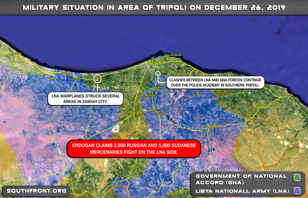 Military Situation In Libya's Tripoli On December 26, 2019 (Map Update)