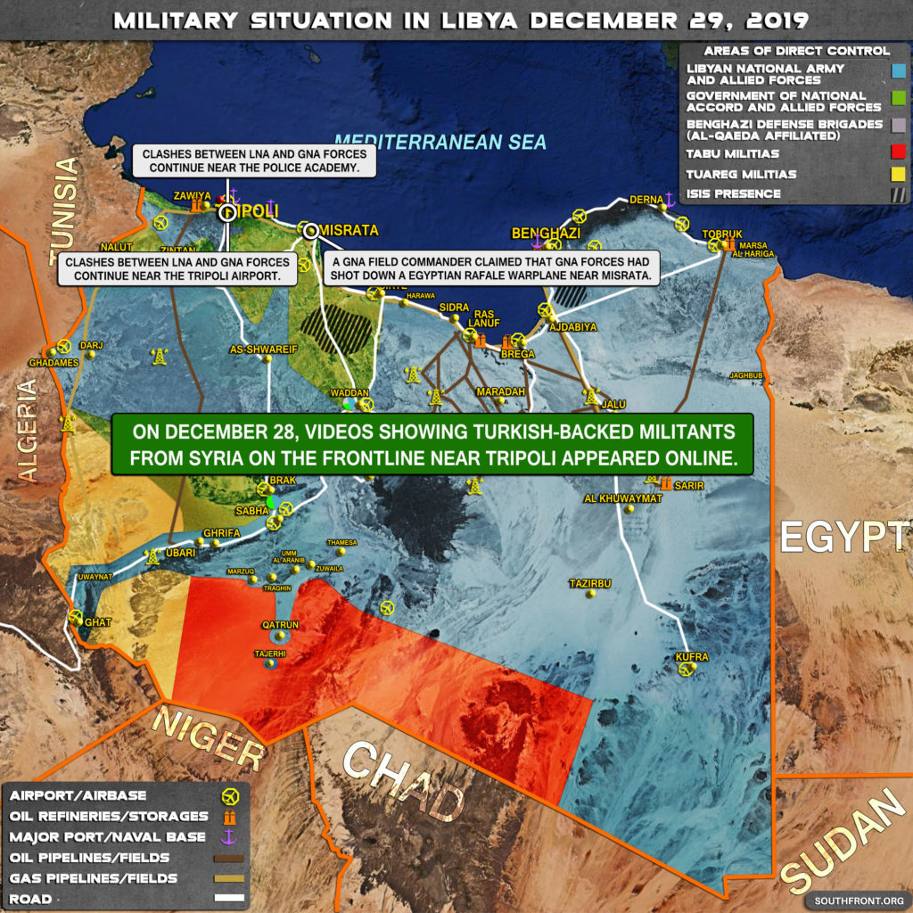 Military Situation In Libya On December 29, 2019 (Map Update)
