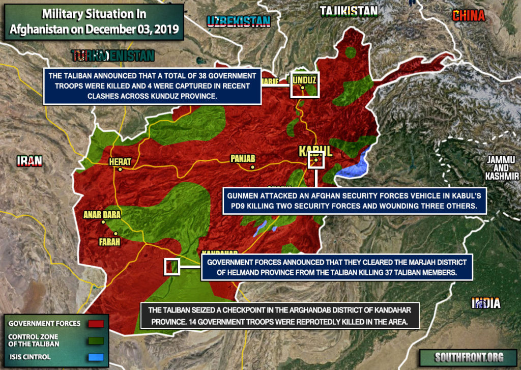 Military Situation In Afghanistan On December 3, 2019 (Map Update)