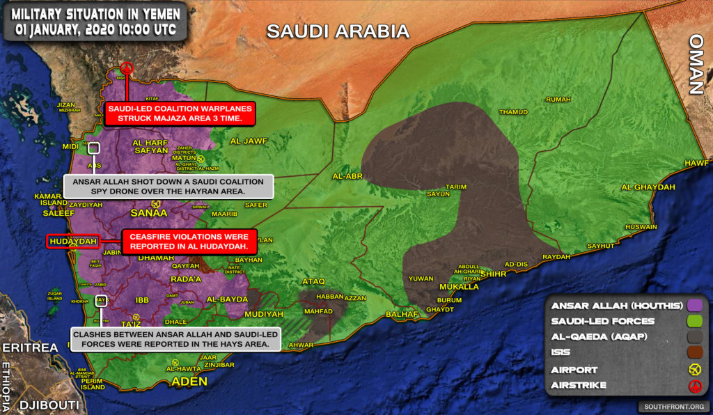 Military Situation In Yemen On January 1, 2020 (Map Update)