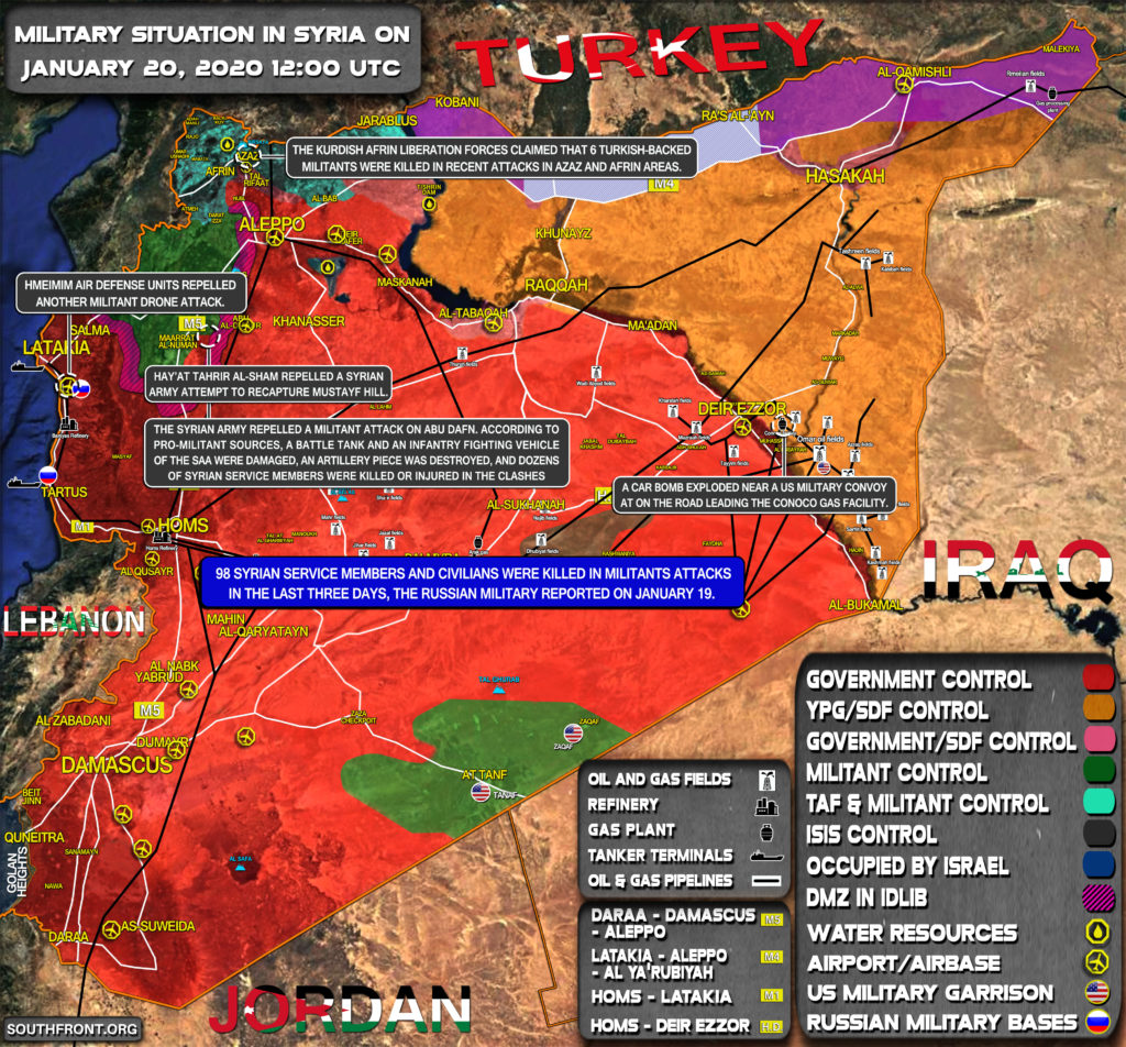 Military Situation In Syria On January 20, 2020 (Map Update)