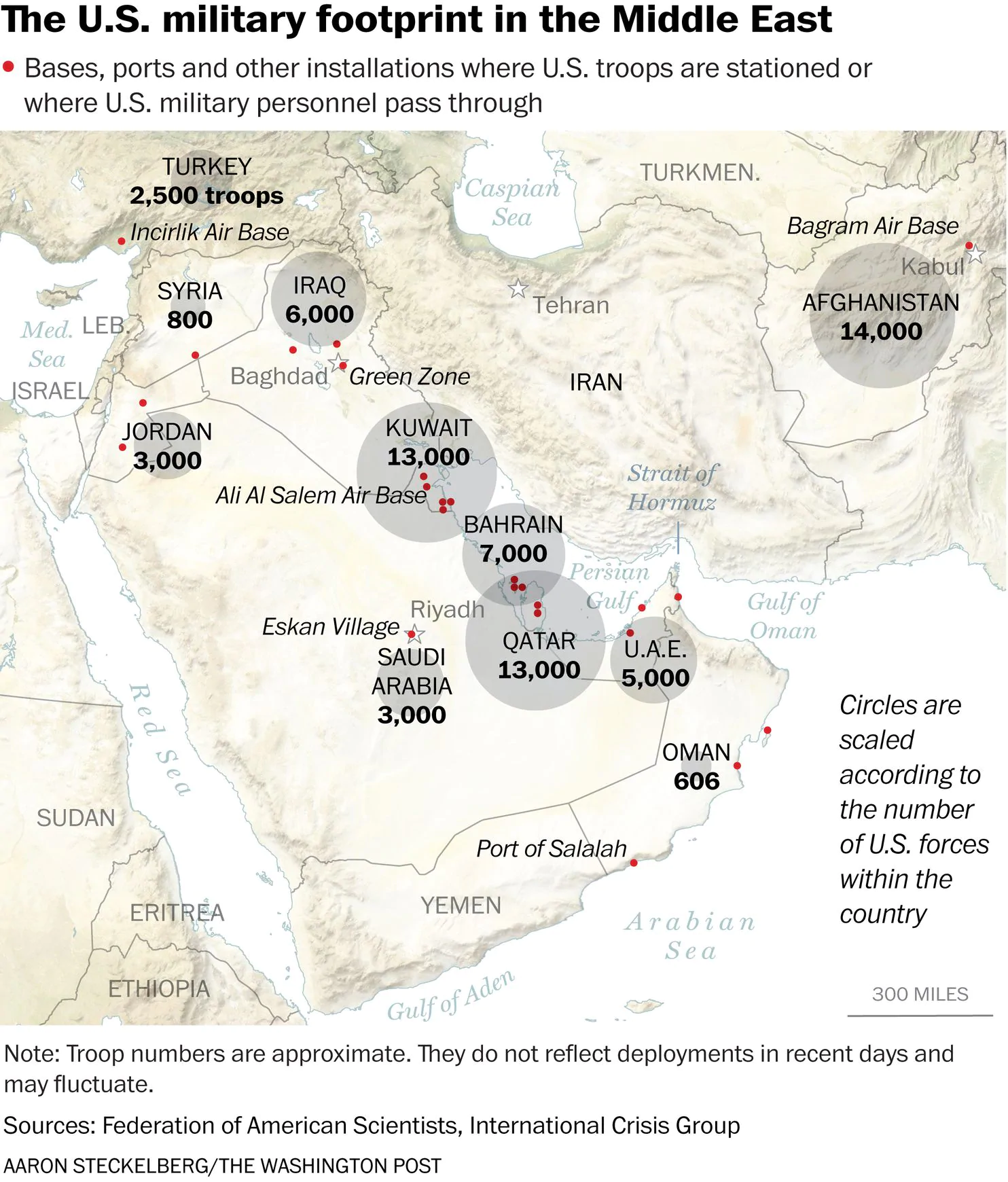 How Many Forces Does United States Have In Middle East To Strike Iran?