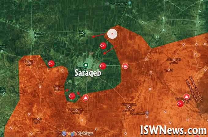Syrian Army Cuts Off M5 Highway North Of Saraqib
