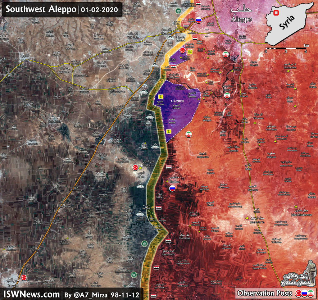 Military Situation In Syria's Western Aleppo Following Recent Clashes Between Army And Militants (Map Update)