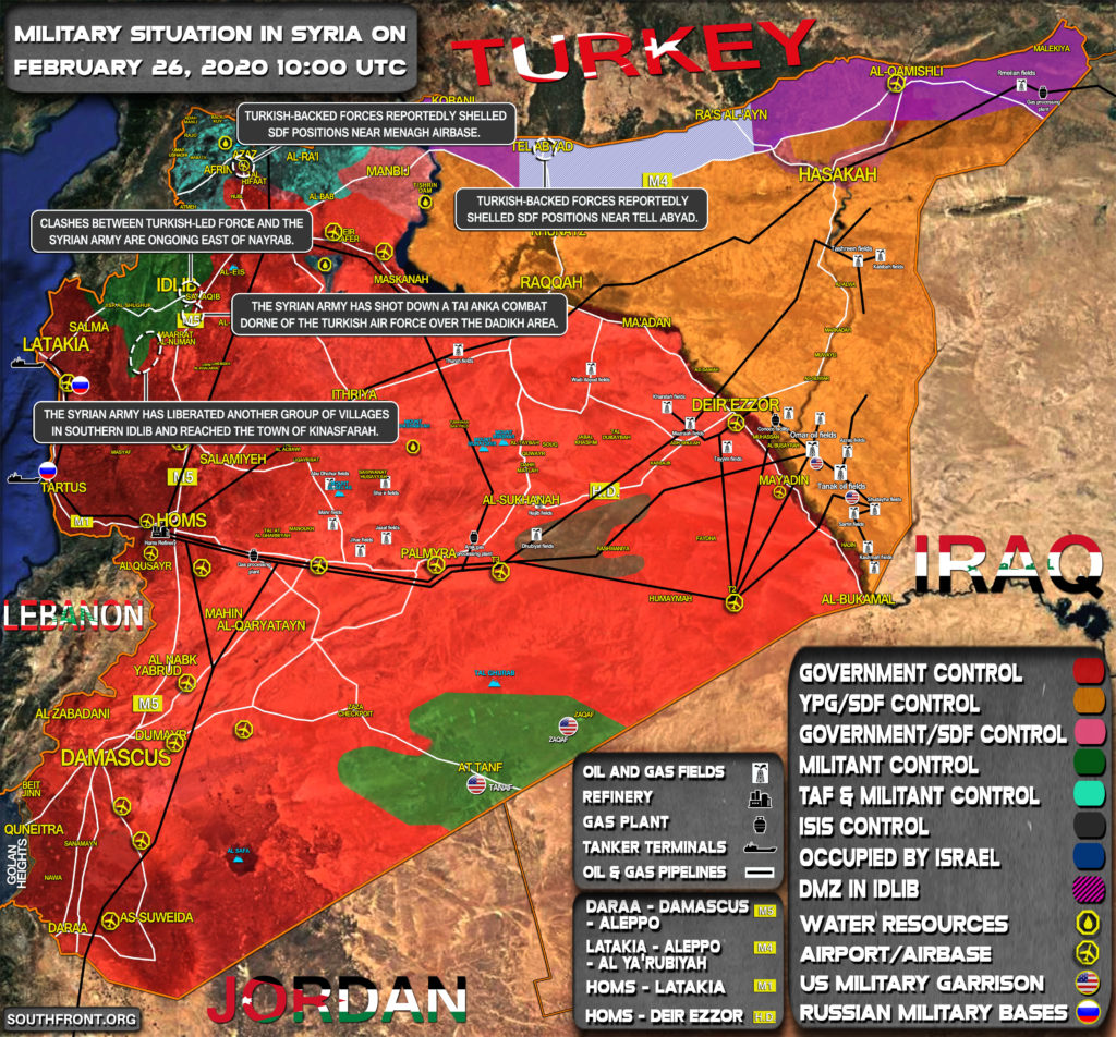 Military Situation In Syria On February 26, 2020 (Map Update)