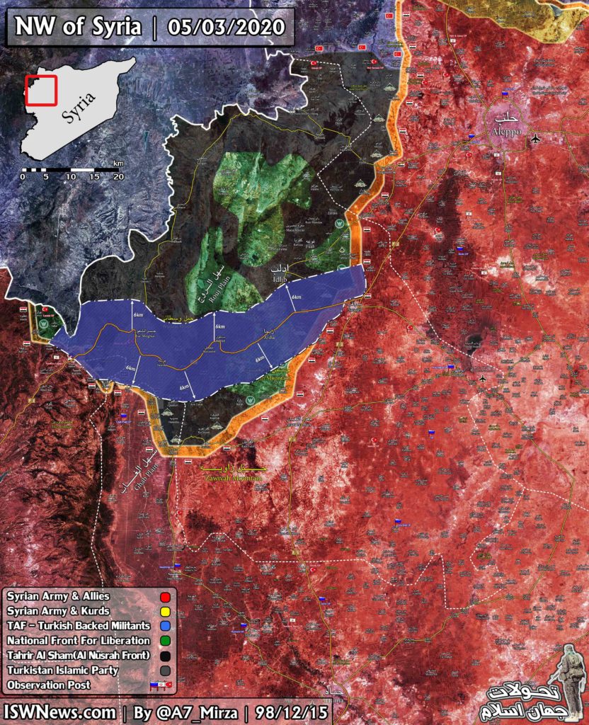 Map Update: M4 Buffer Zone Agreed By Russia And Turkey In Greater Idlib