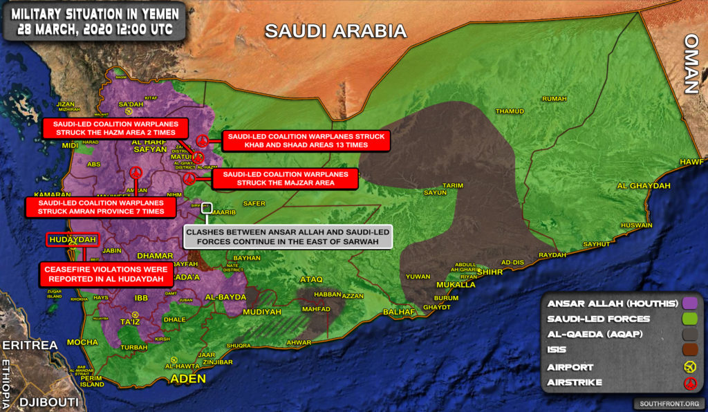 Military Situation In Yemen On March 28, 2020 (Map Update)