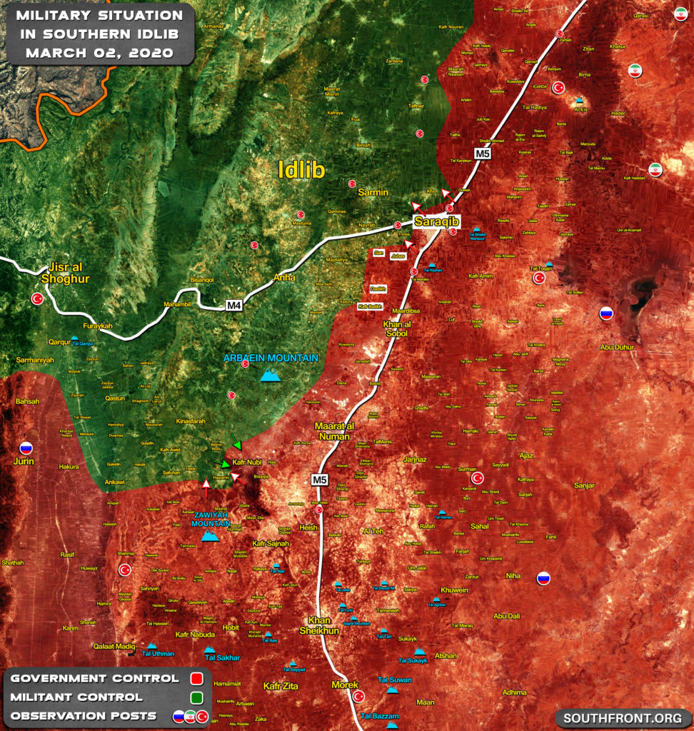 Military Situation In Southeastern Idlib Following Second Liberation Of Saraqib By Syrian Army (Map Update)