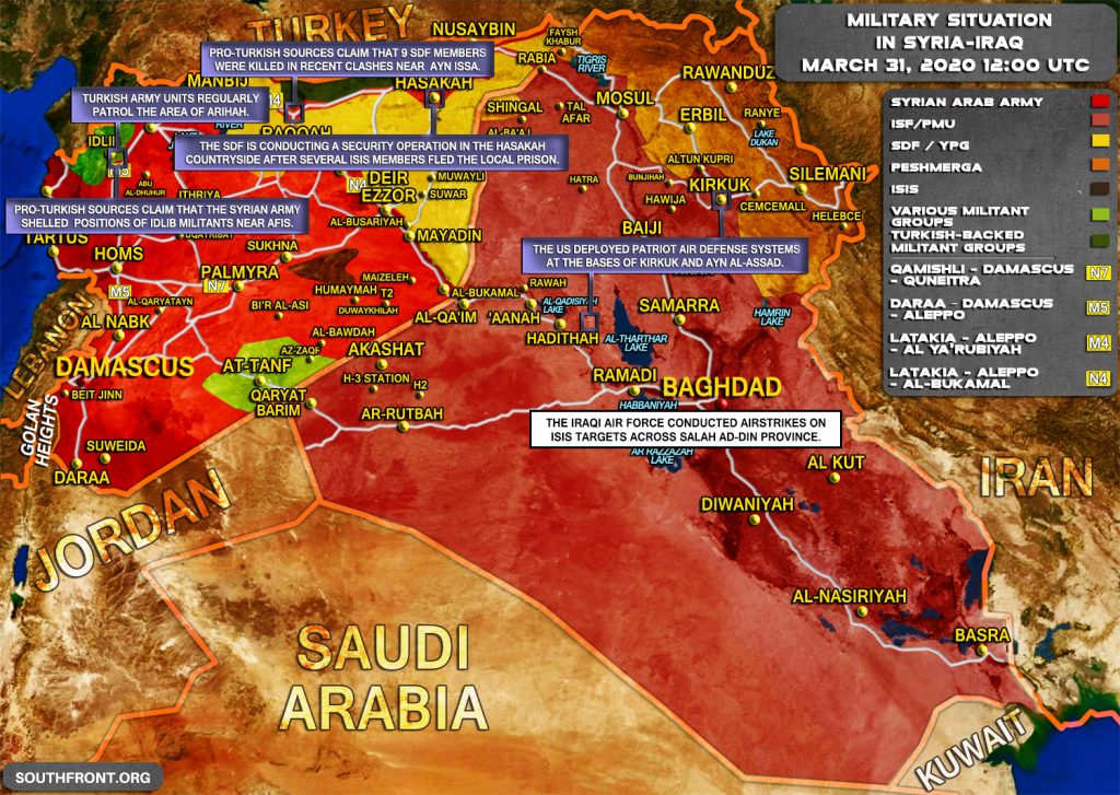 Military Situation In Syria And Iraq On March 31, 2020 (Map Update)
