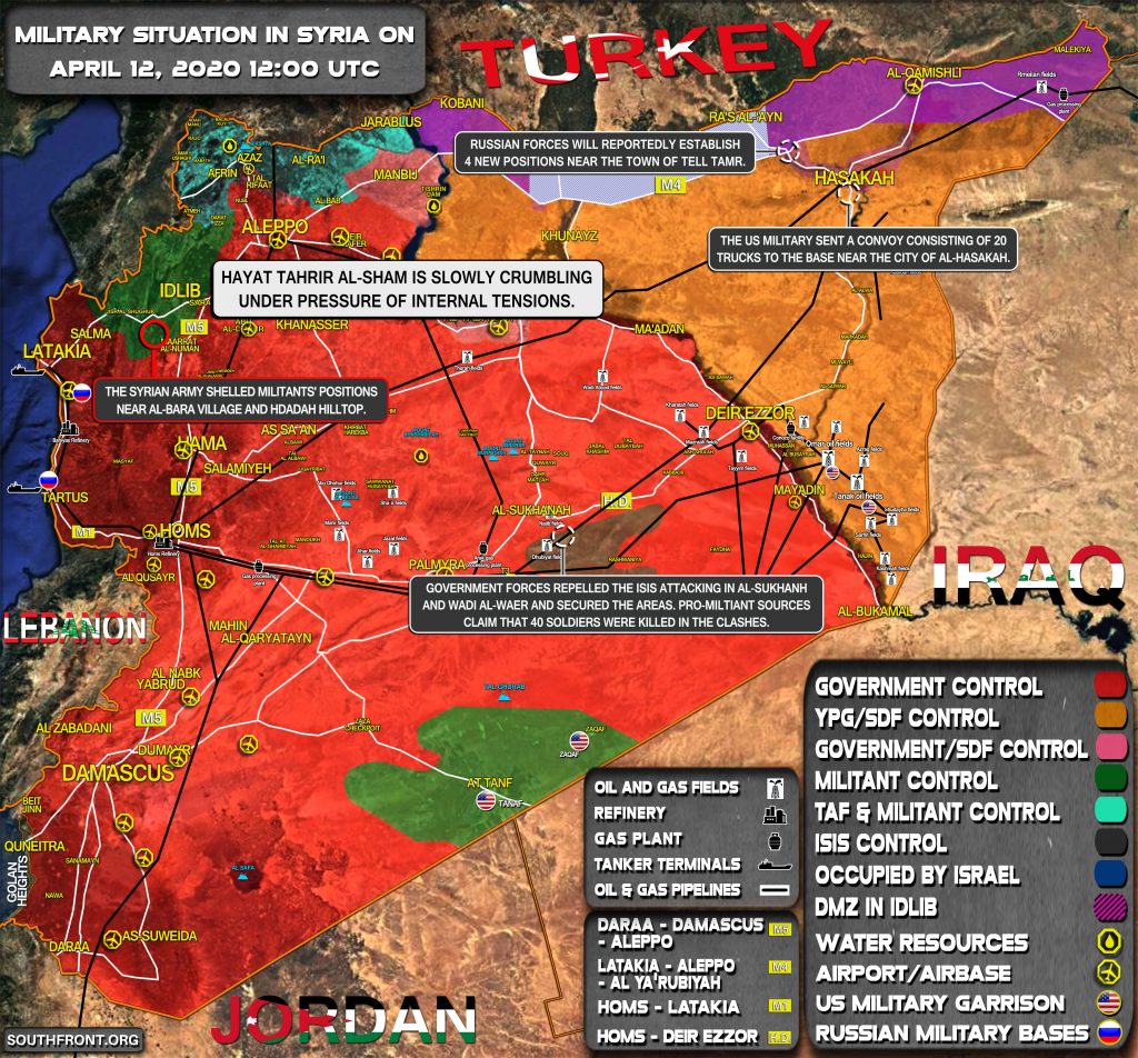 Military Situation In Syria On April 12, 2020 (Map Update)