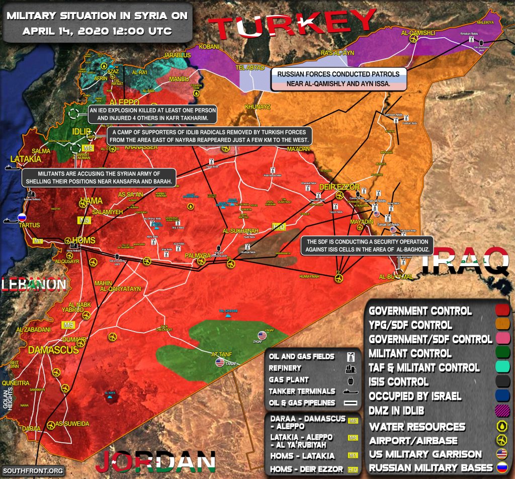 Military Situation In Syria On April 14, 2020 (Map Update)