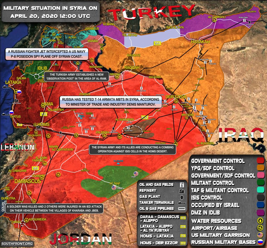 Military Situation In Syria On April 20, 2020 (Map Update)