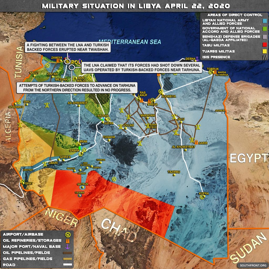 Military Situation In Libya On April 22, 2020 (Map Update)