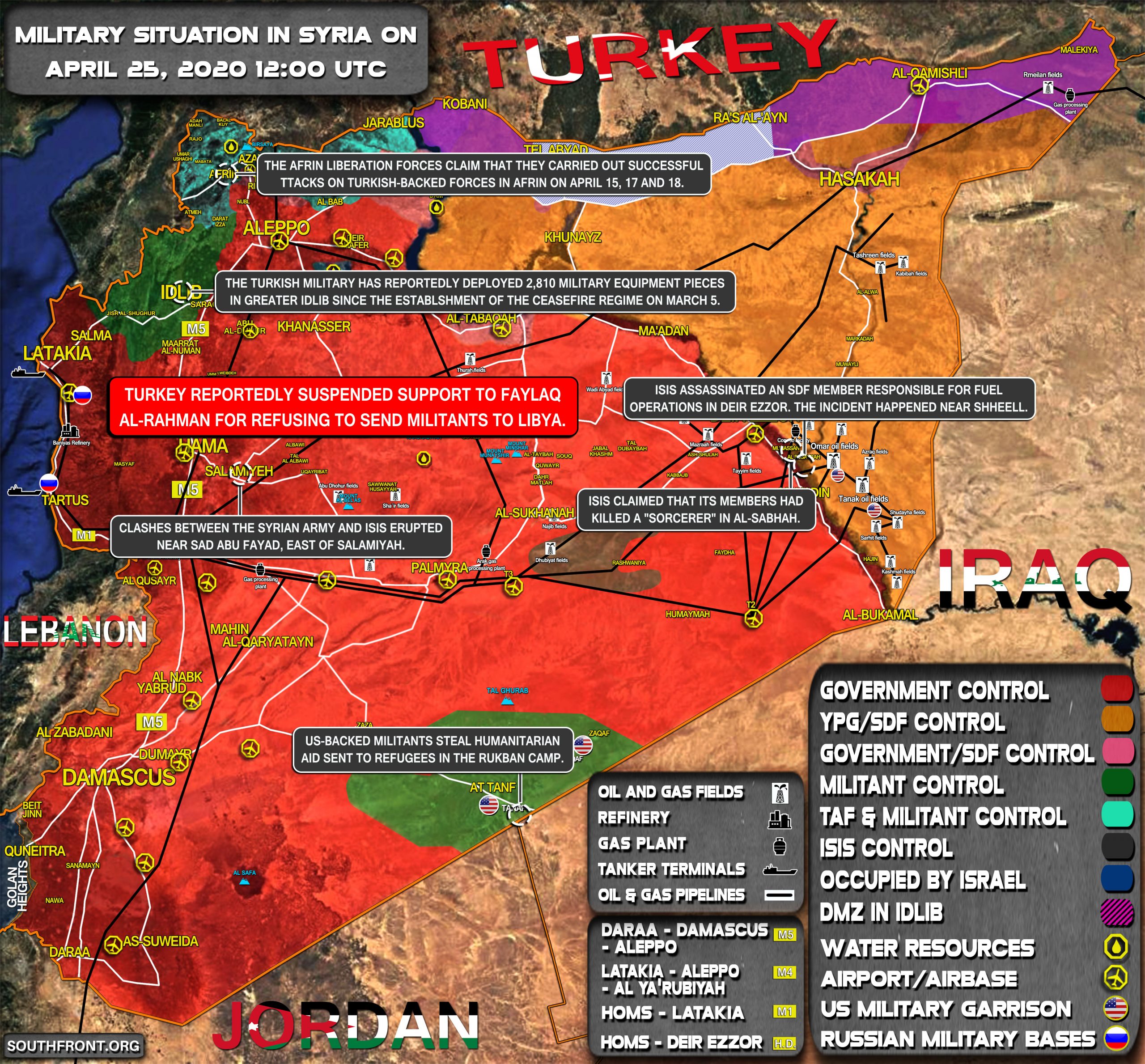 Military Situation In Syria On April 25, 2020 (Map Update)