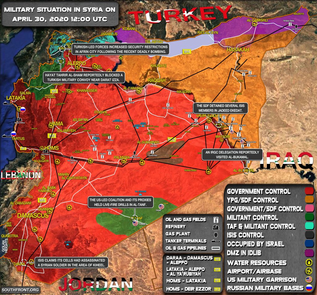 Military Situation In Syria On April 30, 2020 (Map Update)