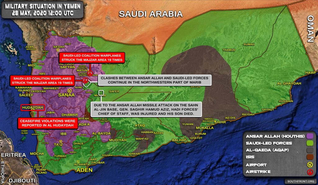 Military Situation In Yemen On May 28, 2020 (Map Update)