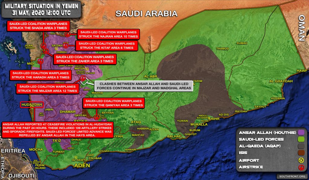 Military Situation In Yemen On May 31, 2020 (Map Update)