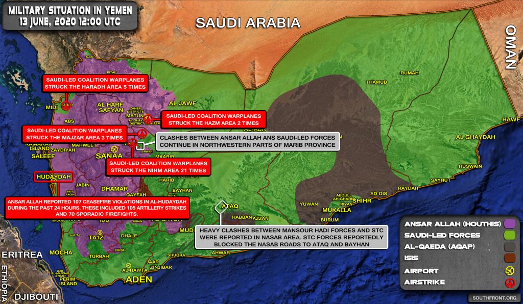 Military Situation In Yemen On June 13, 2020 (Map Update)