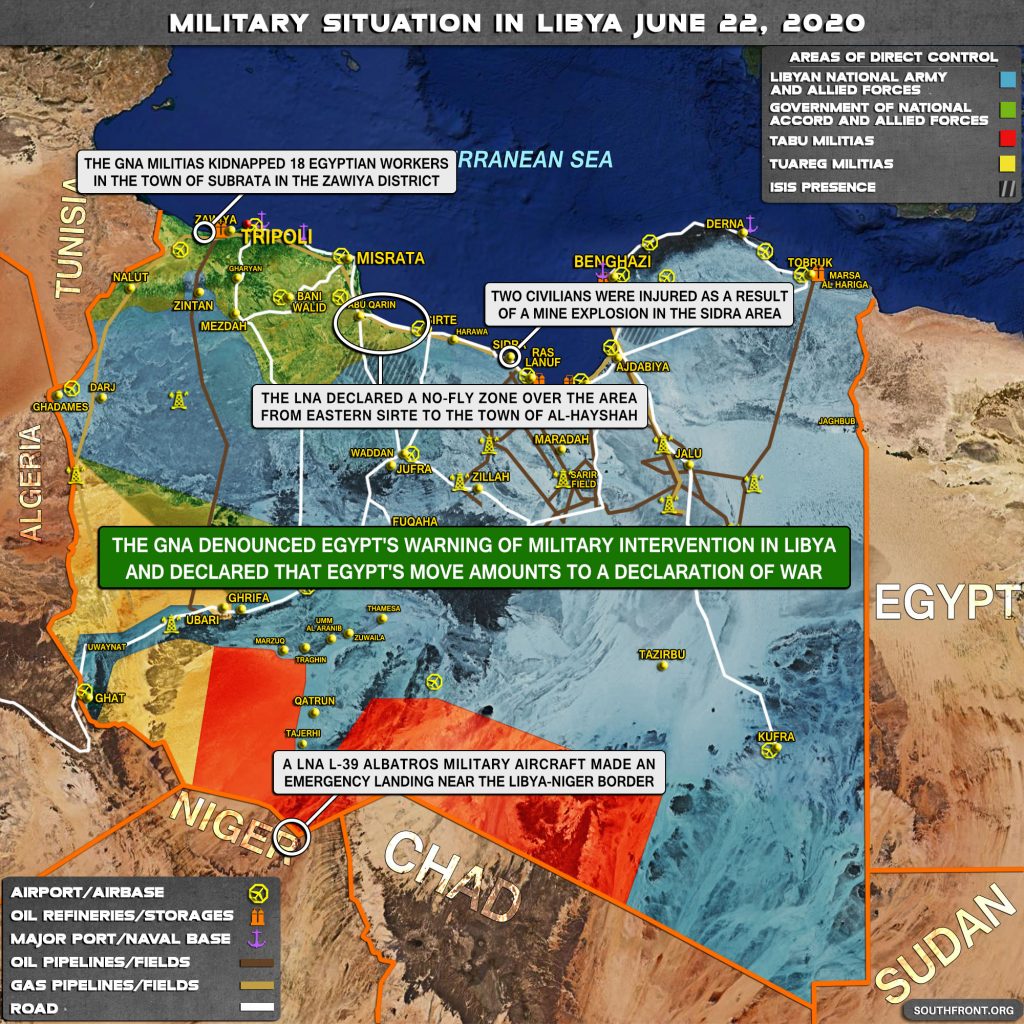 Military Situation In Libya On June 22, 2020 (Map Update)