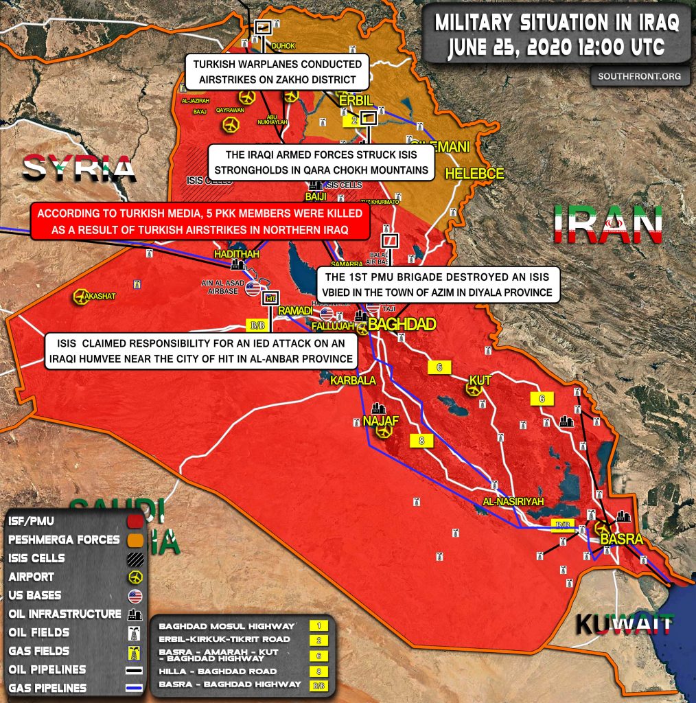 Military Situation In Iraq On June 25, 2020 (Map Update)