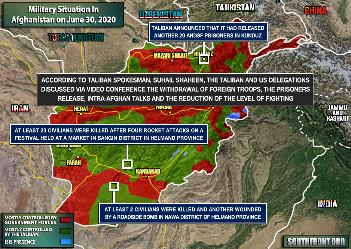Military Situation In Afghanistan On June 30, 2020 (Map Update)