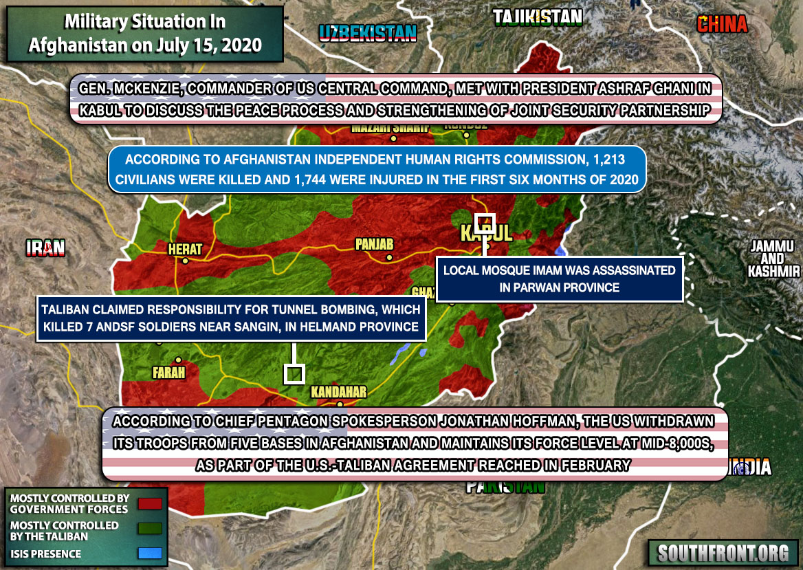 Military Situation In Afghanistan On July 15, 2020 (Map Update)