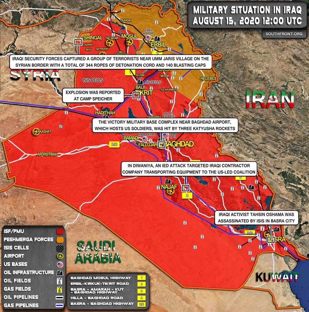 Military Situation In Iraq On August 15, 2020 (Map Update)
