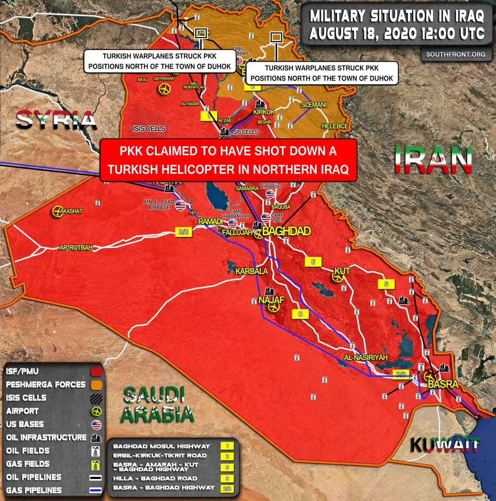 Military Situation In Iraq On August 18, 2020 (Map Update)