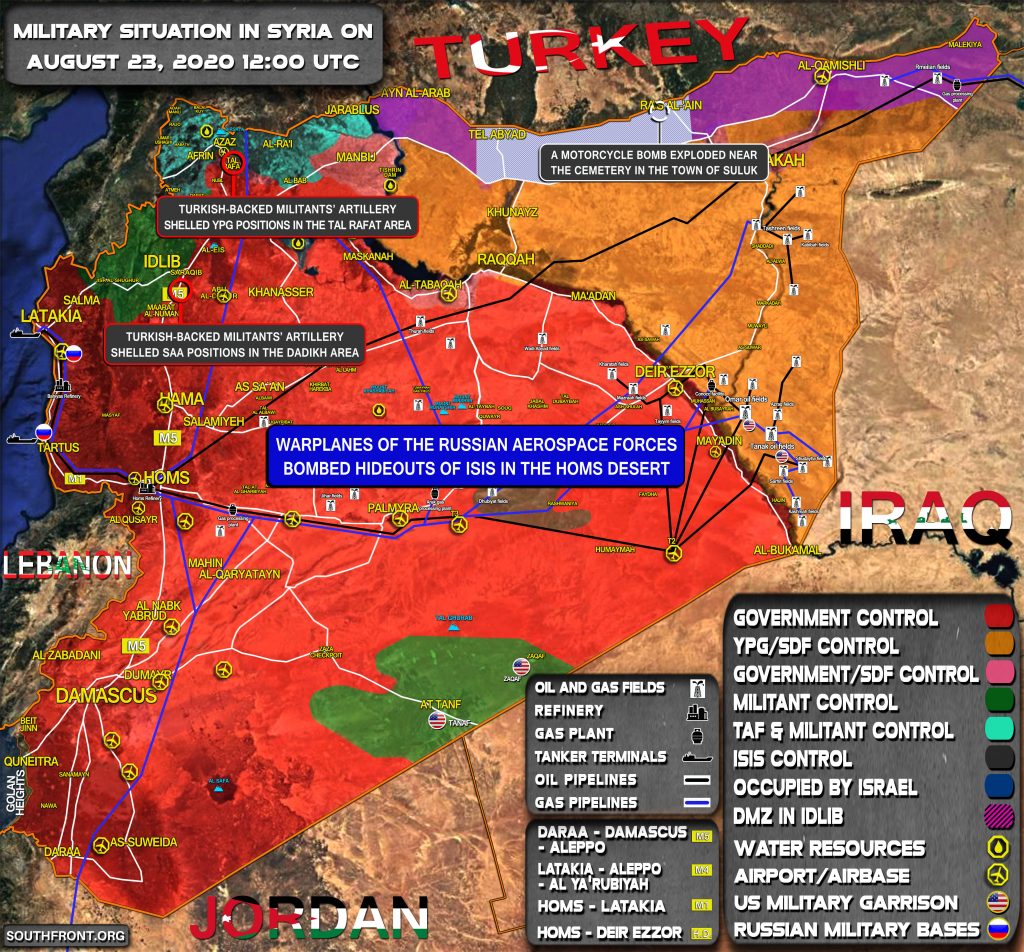Military Situation In Syria On August 23, 2020 (Map Update)
