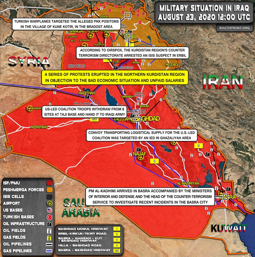 Military Situation In Iraq On August 23, 2020 (Map Update)