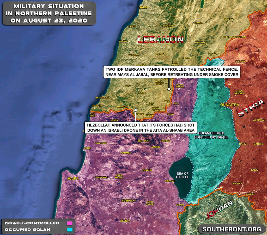 Military Situation In Palestine On August 23, 2020 (Map Update)